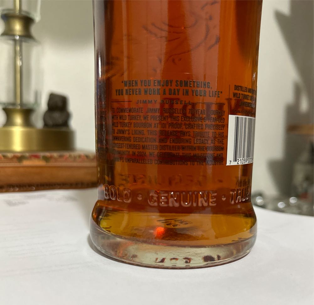 Wild Turkey 70th Anniversary Release - Wild Turkey Distilling Co. (750 mL) alcohol collectible [Barcode 721059003766] - Main Image 2