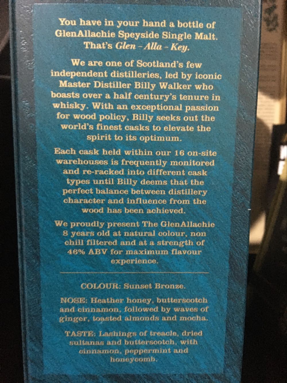 The Glenallachie 8 Year Old Single Malt Scotch Whisky Speyside Years 700ml And - The Glenallachie Distillers LTD (700 mL) alcohol collectible [Barcode 5060568324906] - Main Image 4