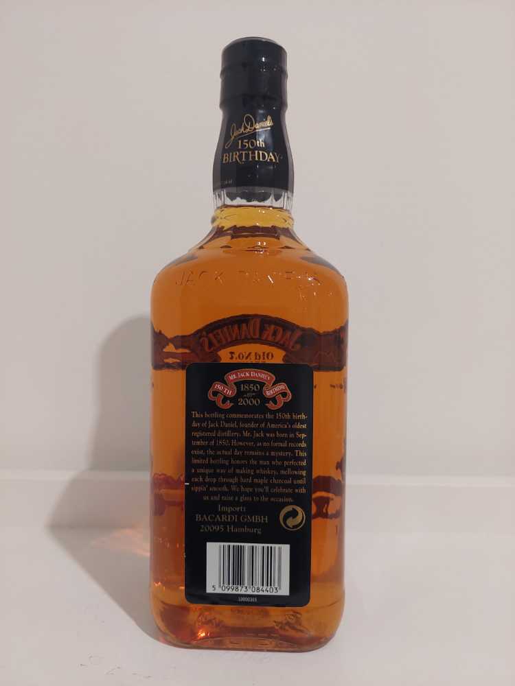 150th 1850 to 2000 Birthday Bottle  (1000 mL) alcohol collectible - Main Image 2
