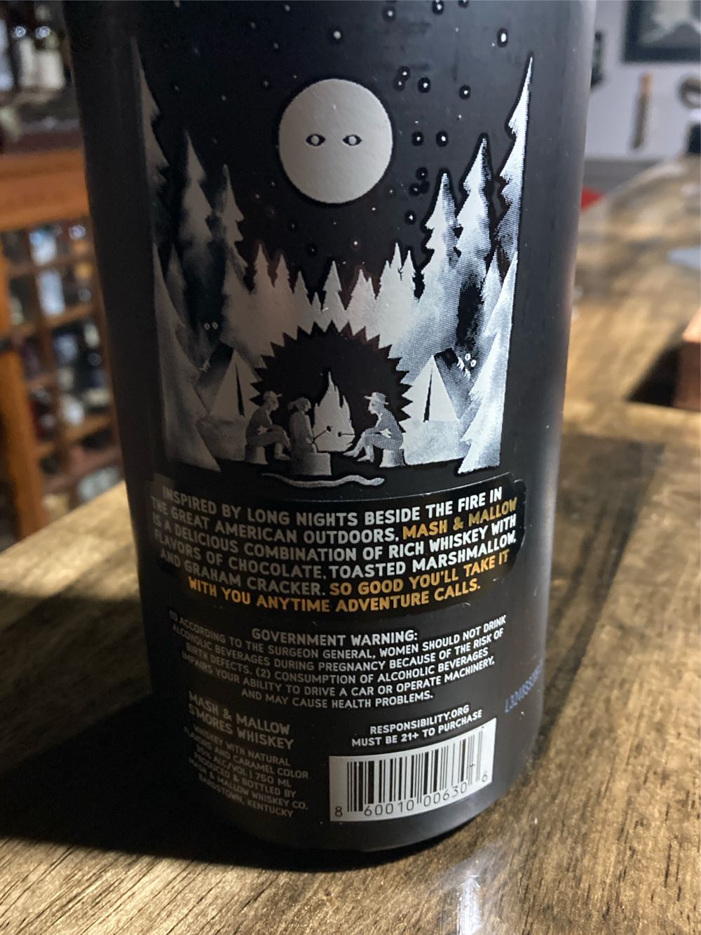 Mash & Mallow S’mores Flavored Whiskey - Mash And Mallow Whiskey Co (750 mL) alcohol collectible [Barcode 860010006306] - Main Image 2