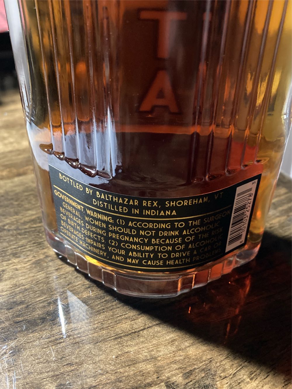 Bhakta Bourbon Armagnac 2014 - Bottled By Balthazar Rex Shoreham Vt (750 mL) alcohol collectible [Barcode 810103252783] - Main Image 2