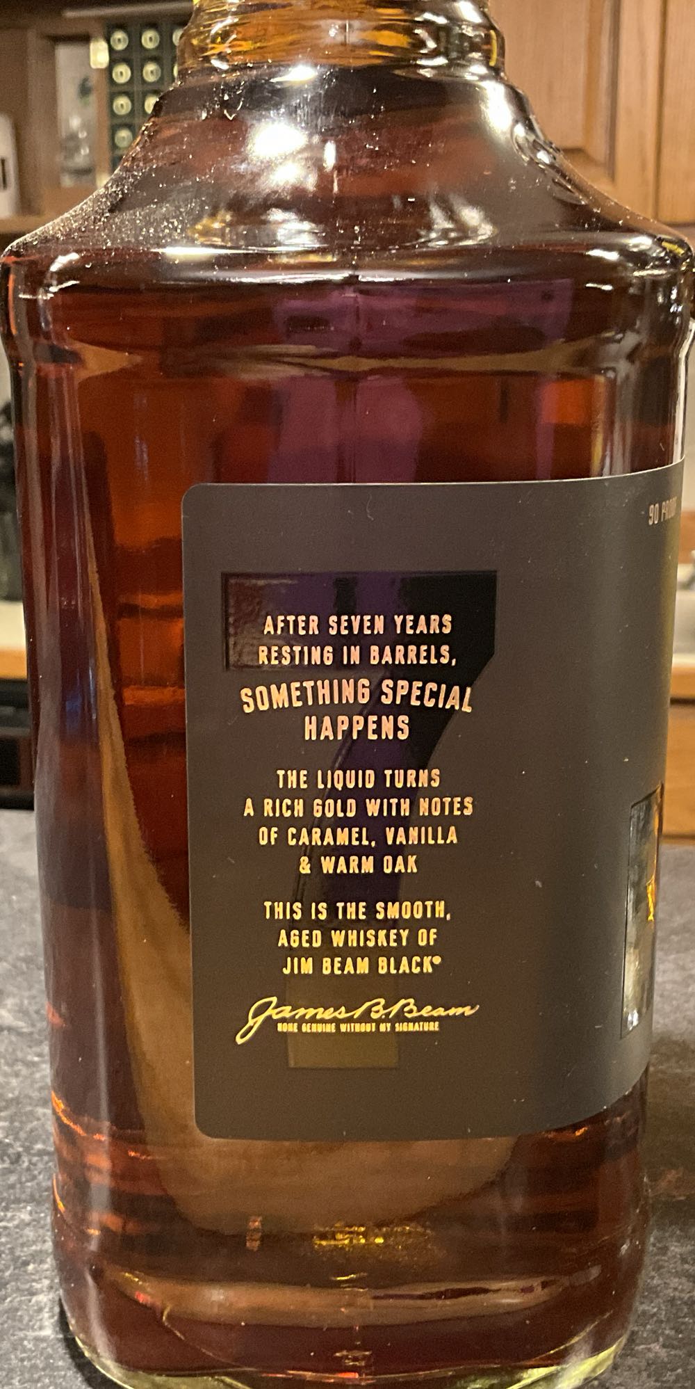 Jim Beam Black 7 Year 1.75l 7yr - James Beam Distilling Co. (1.75 L) alcohol collectible [Barcode 080686007777] - Main Image 2