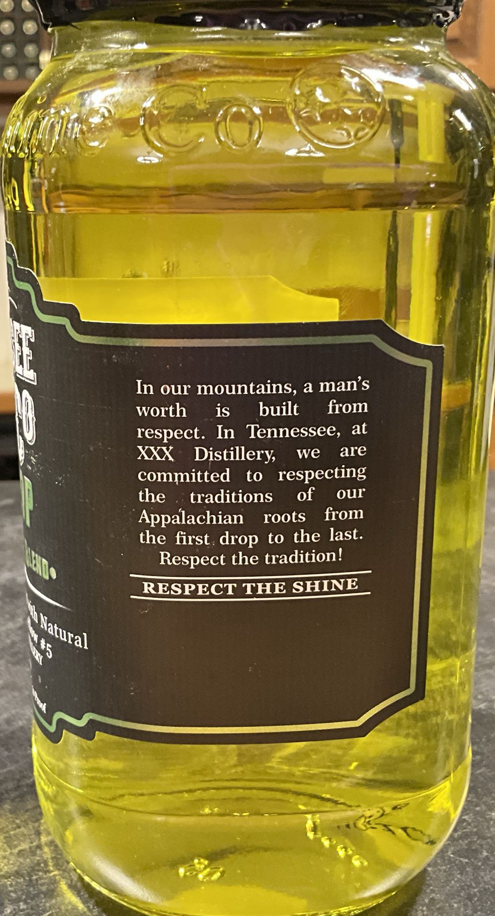 Tennessee Shine Moonshine - Dew Drop - XXX Distillery (750 mL) alcohol collectible [Barcode 850013697762] - Main Image 2