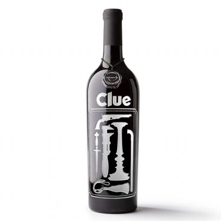 Clue® ORIGINAL WEAPONS ETCHED WINE BOTTLE - Mano’s Wine (750 mL) alcohol collectible - Main Image 3