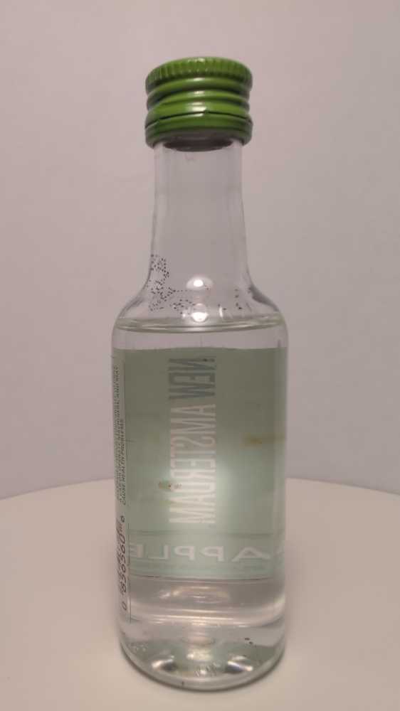 New Amsterdam Apple Flavored Vodka - New Amsterdam Spirits Company (50 mL) alcohol collectible [Barcode 085000006566] - Main Image 3