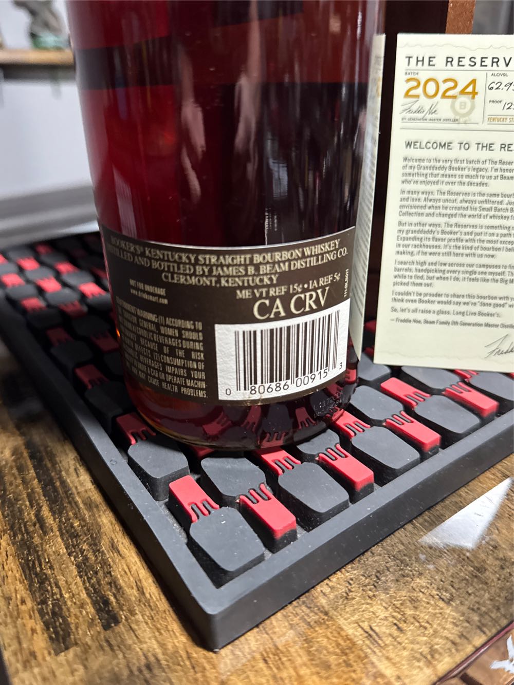 Booker’s The Reserves 2025 - James B. Beam Import Corp. (750 mL) alcohol collectible [Barcode 080686009153] - Main Image 3