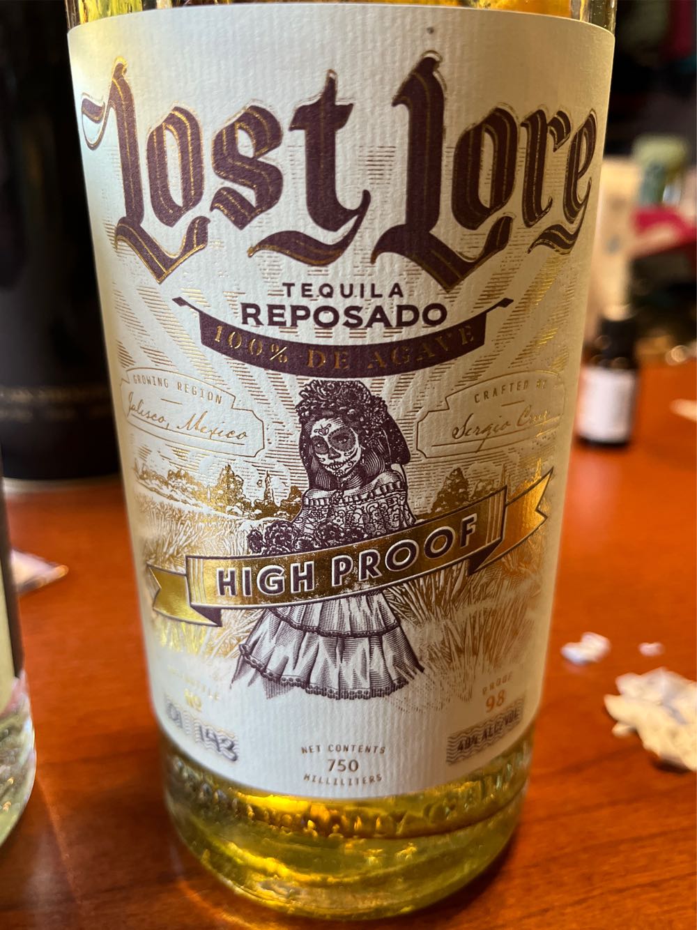 Lost Lore High Proof Reposado Tequila 750ml - Nom 1414 (750 mL) alcohol collectible [Barcode 198715443080] - Main Image 2