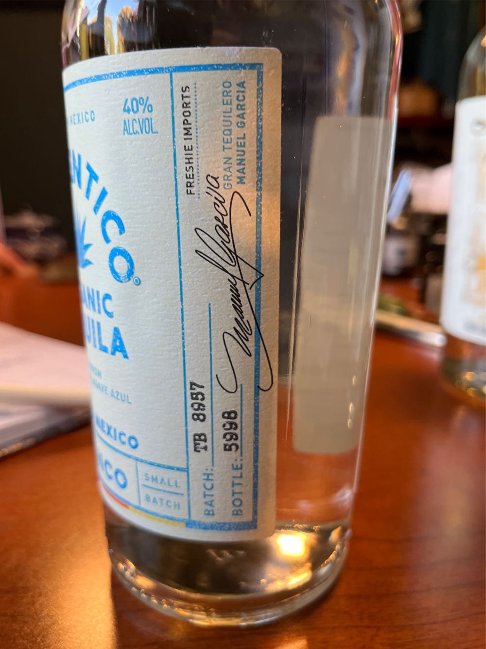 Authentico Organic Blanco Tequila 750ml - NOM 1124 (750 mL) alcohol collectible [Barcode 673943338525] - Main Image 2
