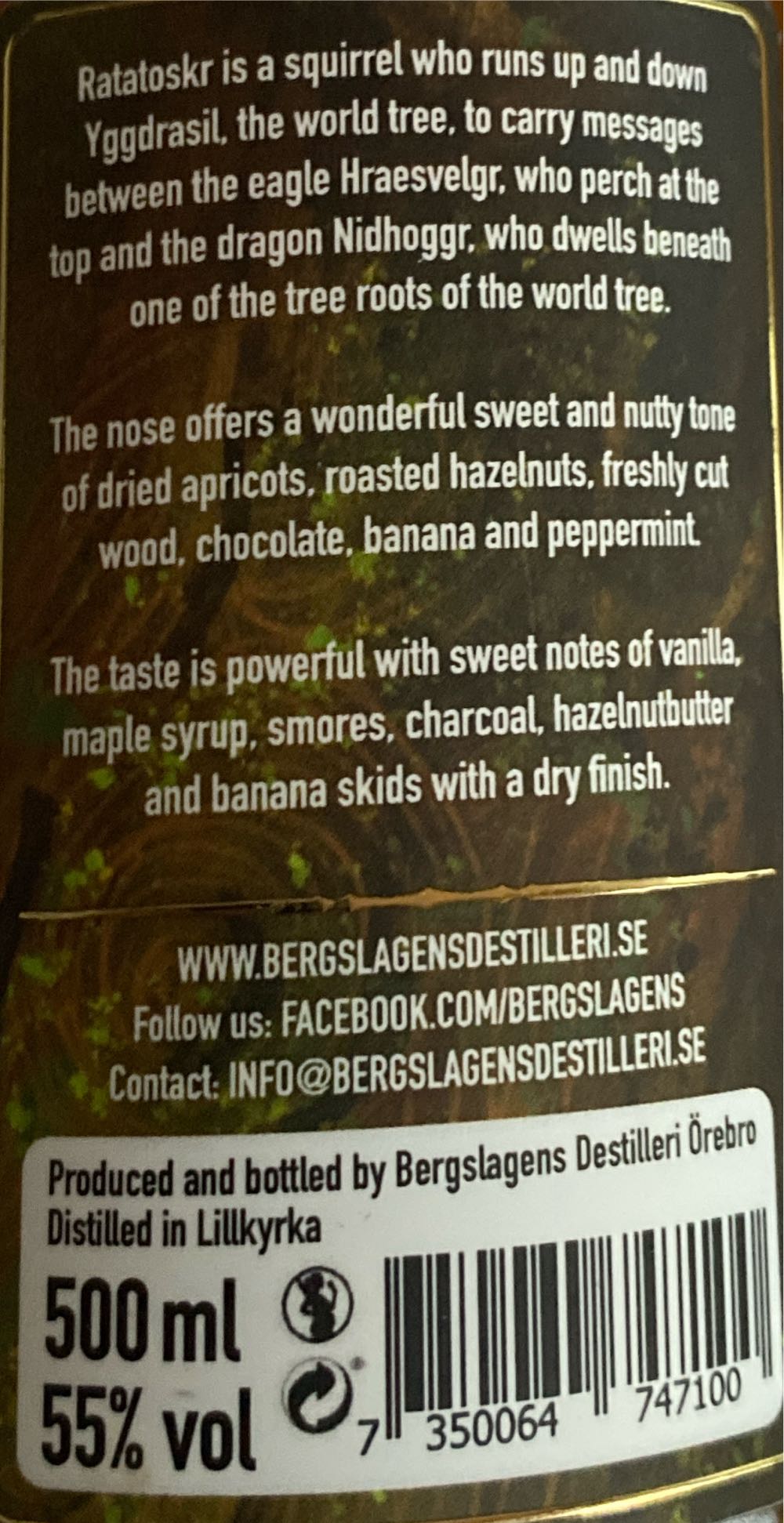 Ratatoskr - Bergslagen (500 mL) alcohol collectible [Barcode 7350064747100] - Main Image 2