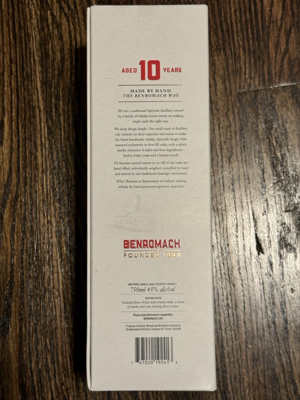 Benromach 10 Year - The Benromach Distillery Company Ltd. (750 mL) alcohol collectible [Barcode 747020192413] - Main Image 2
