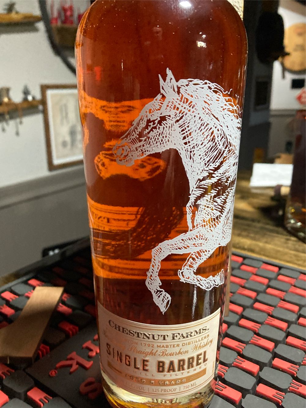 Chestnut Farms Single Barrel - Barton 1792 Distillery (750 mL) alcohol collectible [Barcode 088004055394] - Main Image 2