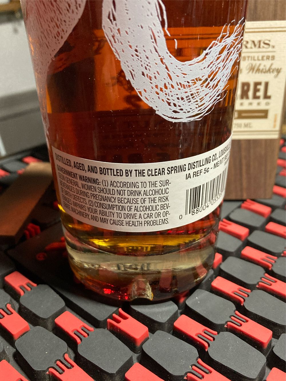 Chestnut Farms Single Barrel - Barton 1792 Distillery (750 mL) alcohol collectible [Barcode 088004055394] - Main Image 3