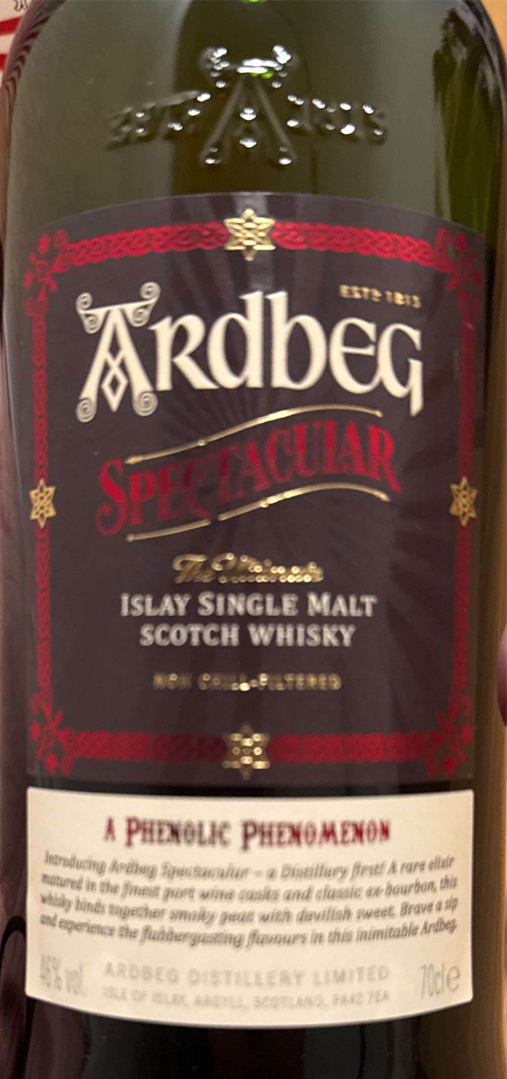 Ardbeg Spectacular - Ardbeg Distillery Islay (700 mL) alcohol collectible [Barcode 5010494988703] - Main Image 2