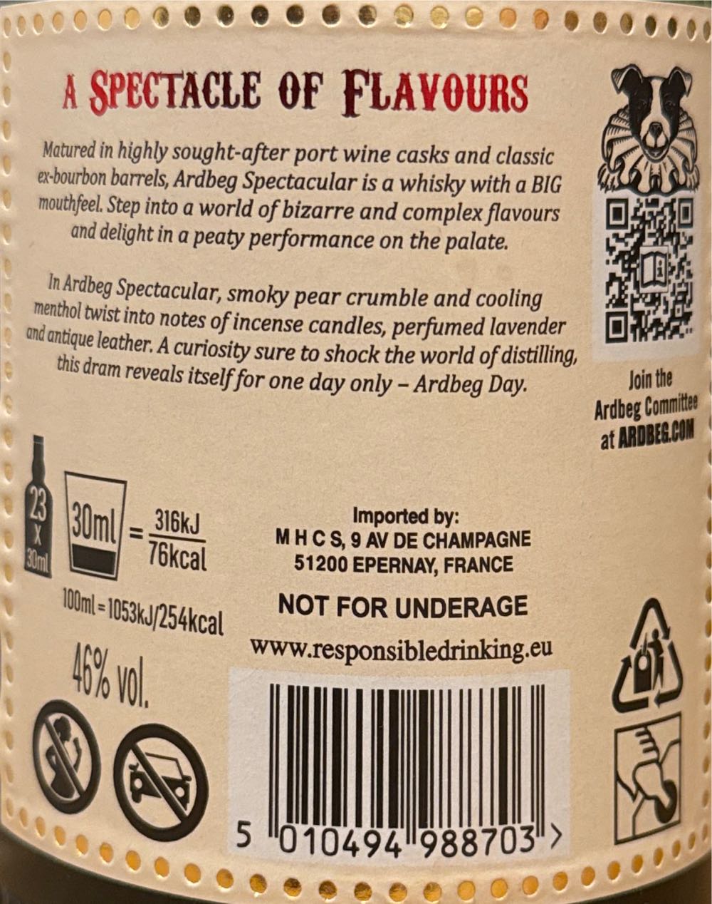 Ardbeg Spectacular - Ardbeg Distillery Islay (700 mL) alcohol collectible [Barcode 5010494988703] - Main Image 3