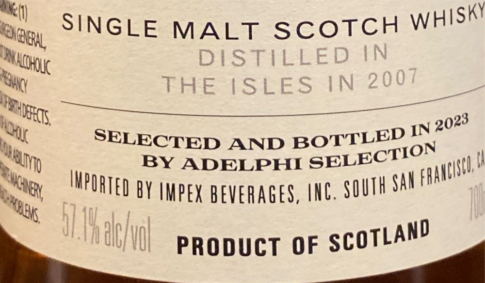 Adelphi’s - Adelphi (700 mL) alcohol collectible [Barcode 892032004176] - Main Image 4