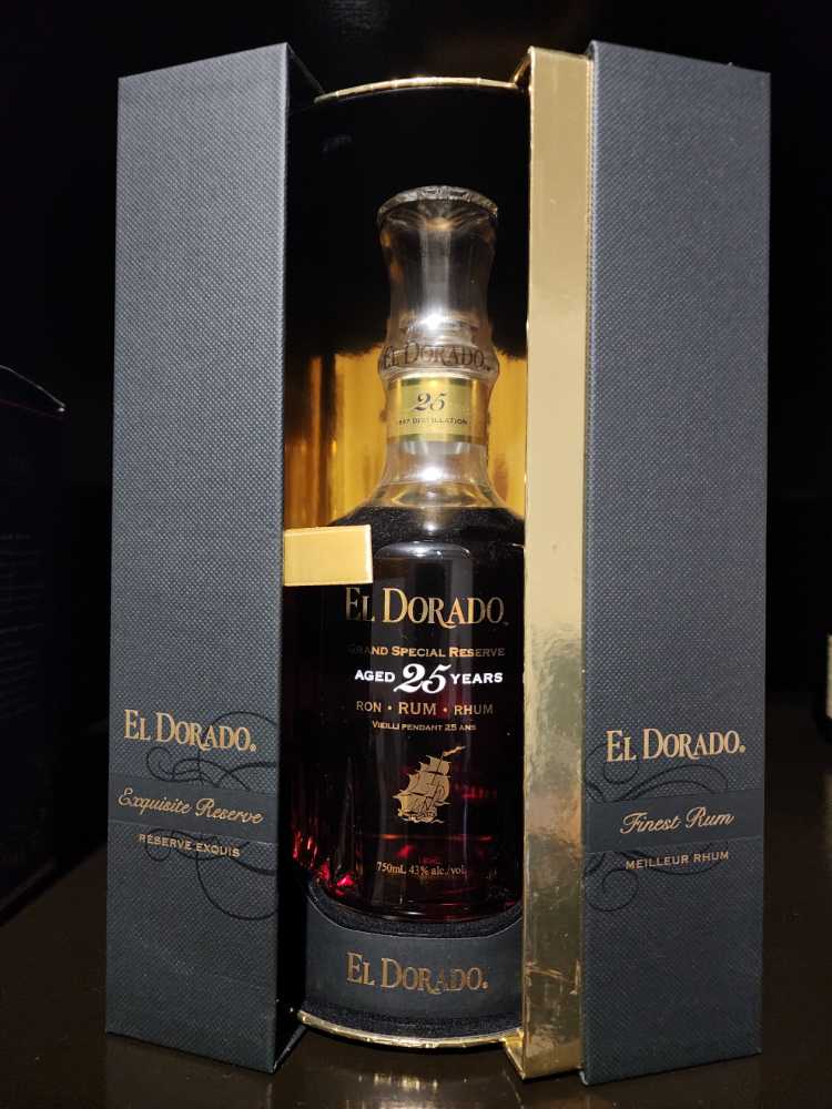 El Dorado 25 Year Old Rum - Demerara Distillers Ltd (750 mL) alcohol collectible [Barcode 5014396302872] - Main Image 2