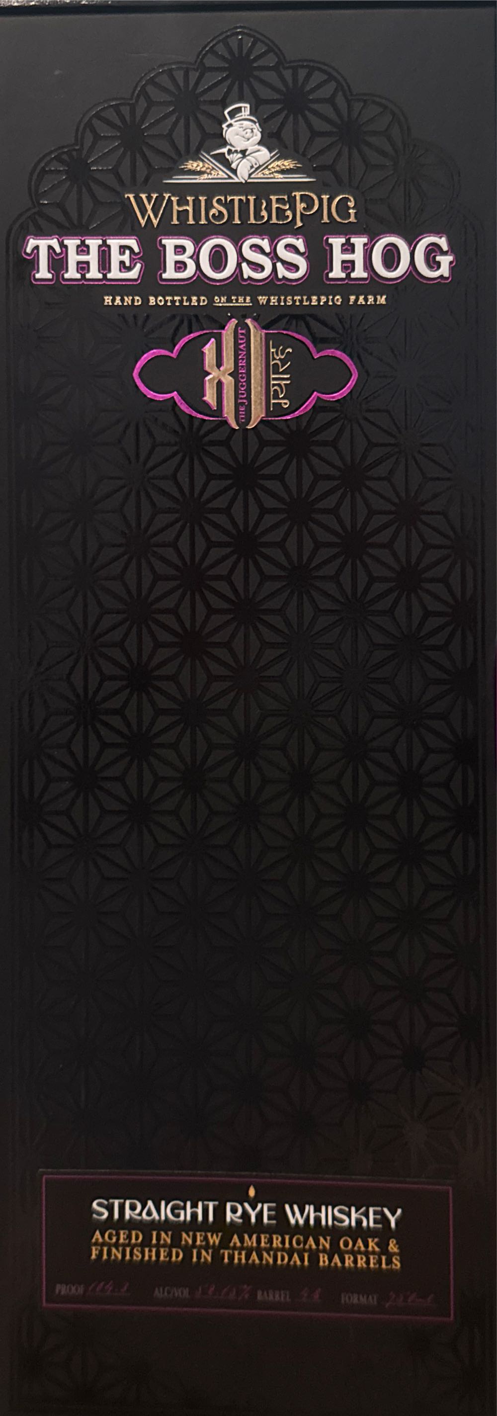 Whistlepig The Boss Hog Xi The Juggernaut Straight Rye Whiskey Straight - WhistlePig Farm, Shoreham, VT (750 mL) alcohol collectible [Barcode 810080551732] - Main Image 2