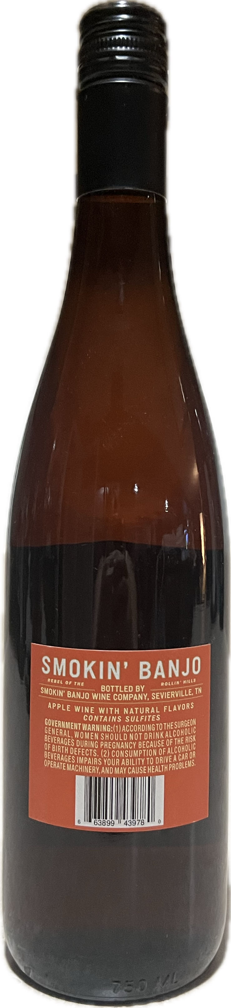 Smokin Banjo Dreamsicle Wine  alcohol collectible [Barcode 663899439780] - Main Image 2