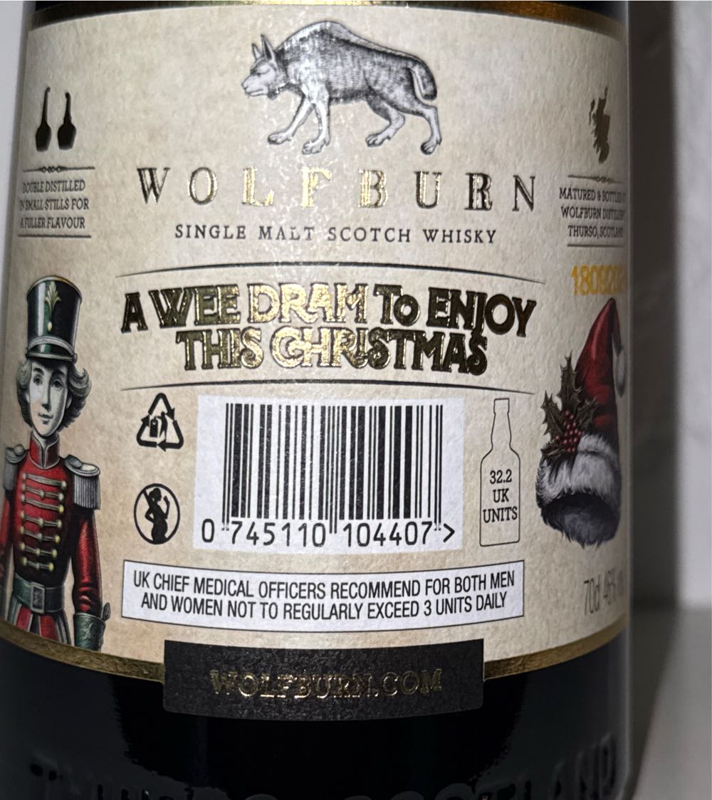 Wolfburn 10 Years Christmas Edition - Wolfburn Distillery (700 mL) alcohol collectible [Barcode 745110104407] - Main Image 3