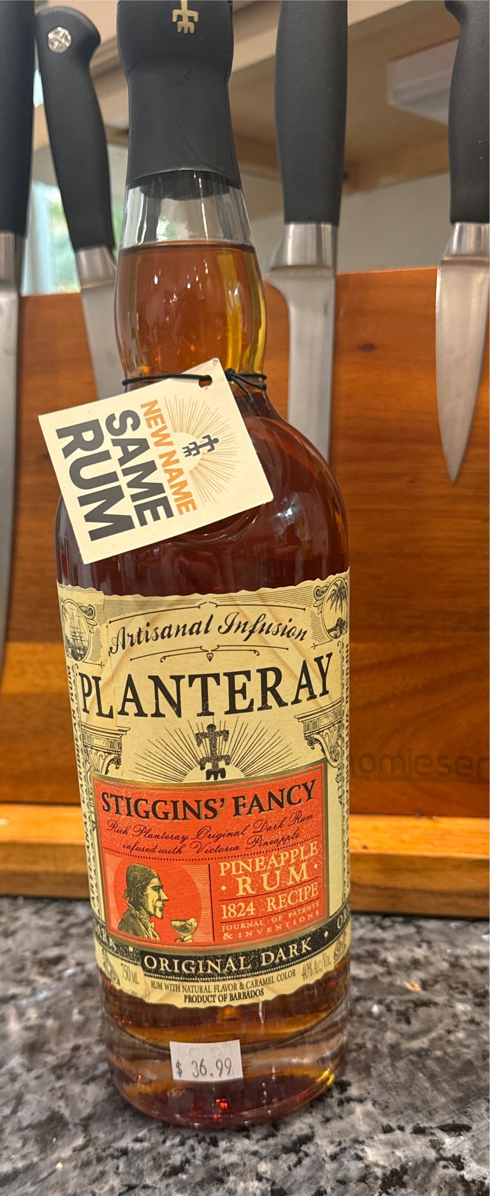 Planteray Pineapple Rum Stiggins’ Fancy - Plantation Rum (750 mL) alcohol collectible [Barcode 695521154853] - Main Image 2