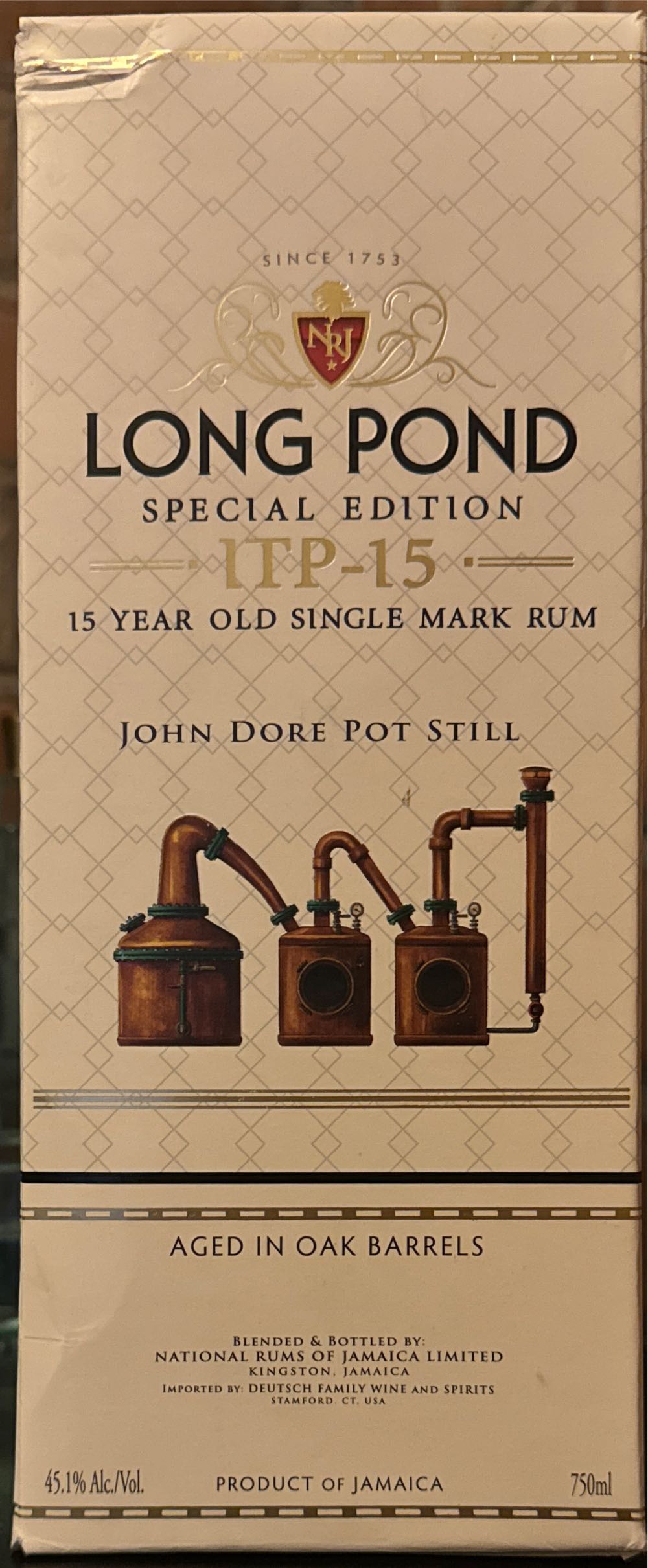 Long Pond Distillery 15 Rum 750ml Year Old The Impex Collection  alcohol collectible [Barcode 602573722398] - Main Image 2