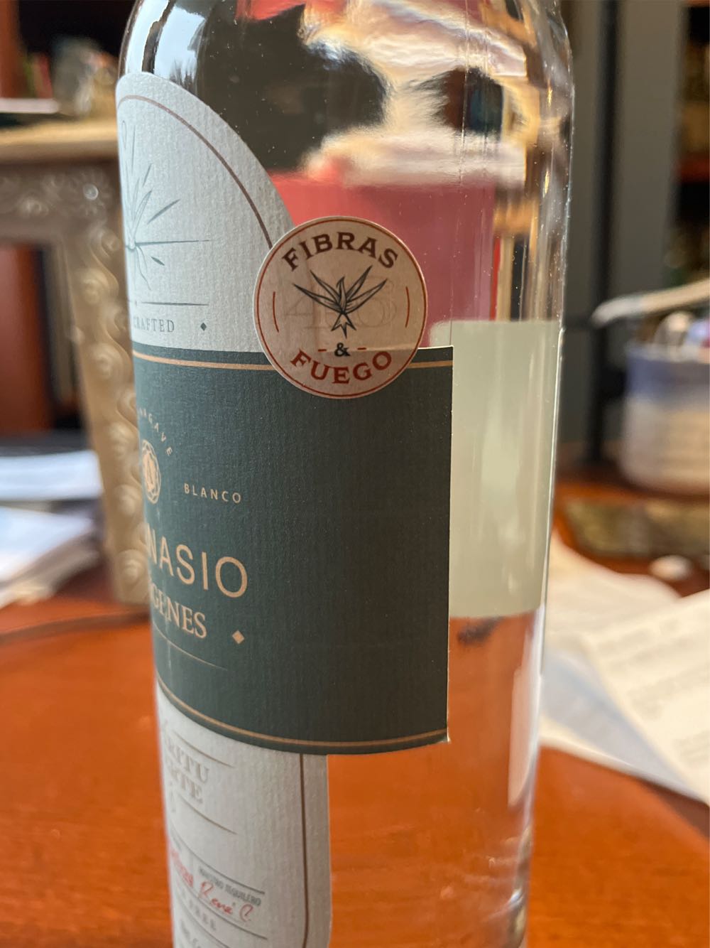 Atanasio Origenes Fibras Y Fuego Blanco Tequila - NOM 1599 (750 mL) alcohol collectible [Barcode 7503035572298] - Main Image 2