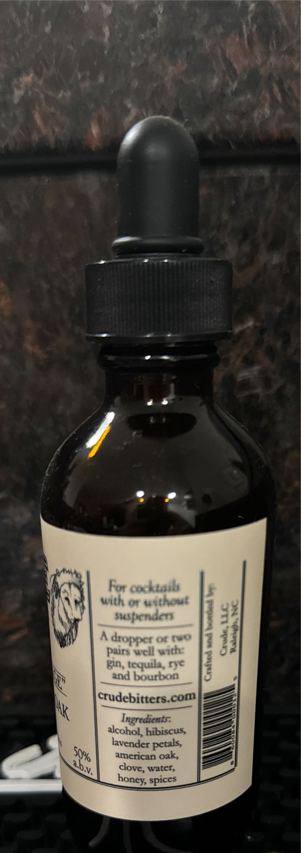 “Bitterless Marriage” - Hibiscus, Lavender, & Oak - Crude Bitters alcohol collectible [Barcode 860084000125] - Main Image 2