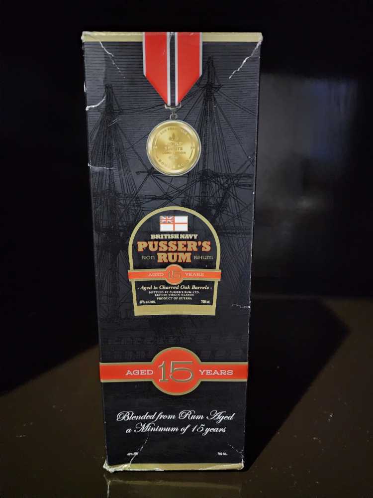 British Navy Pusser’s 15 Years Old - Pusser’s Rum Ltd. (700 mL) alcohol collectible [Barcode 088320053371] - Main Image 2