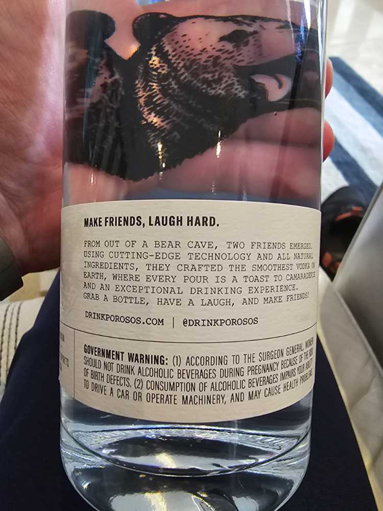 Por Osos Vodka - Persedo Spirits (750 mL) alcohol collectible [Barcode 759675463053] - Main Image 2