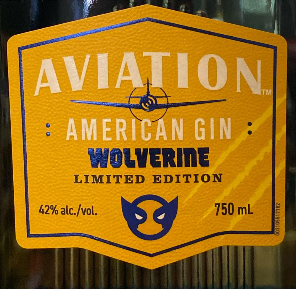 Wolverine Limited Edition Aviation Gin 750ml American - Avaition Gin (750 mL) alcohol collectible [Barcode 082000809937] - Main Image 2