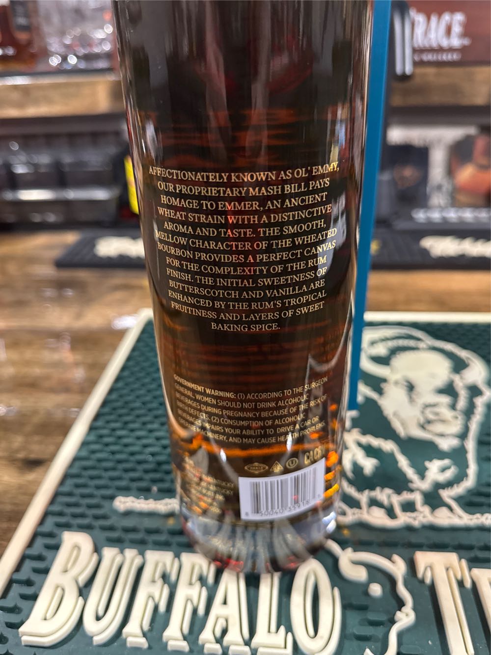 Old Emmer Caribbean Dark Rum Cask - Kentucky Whiskey Bottling (750 mL) alcohol collectible [Barcode 850040359183] - Main Image 2