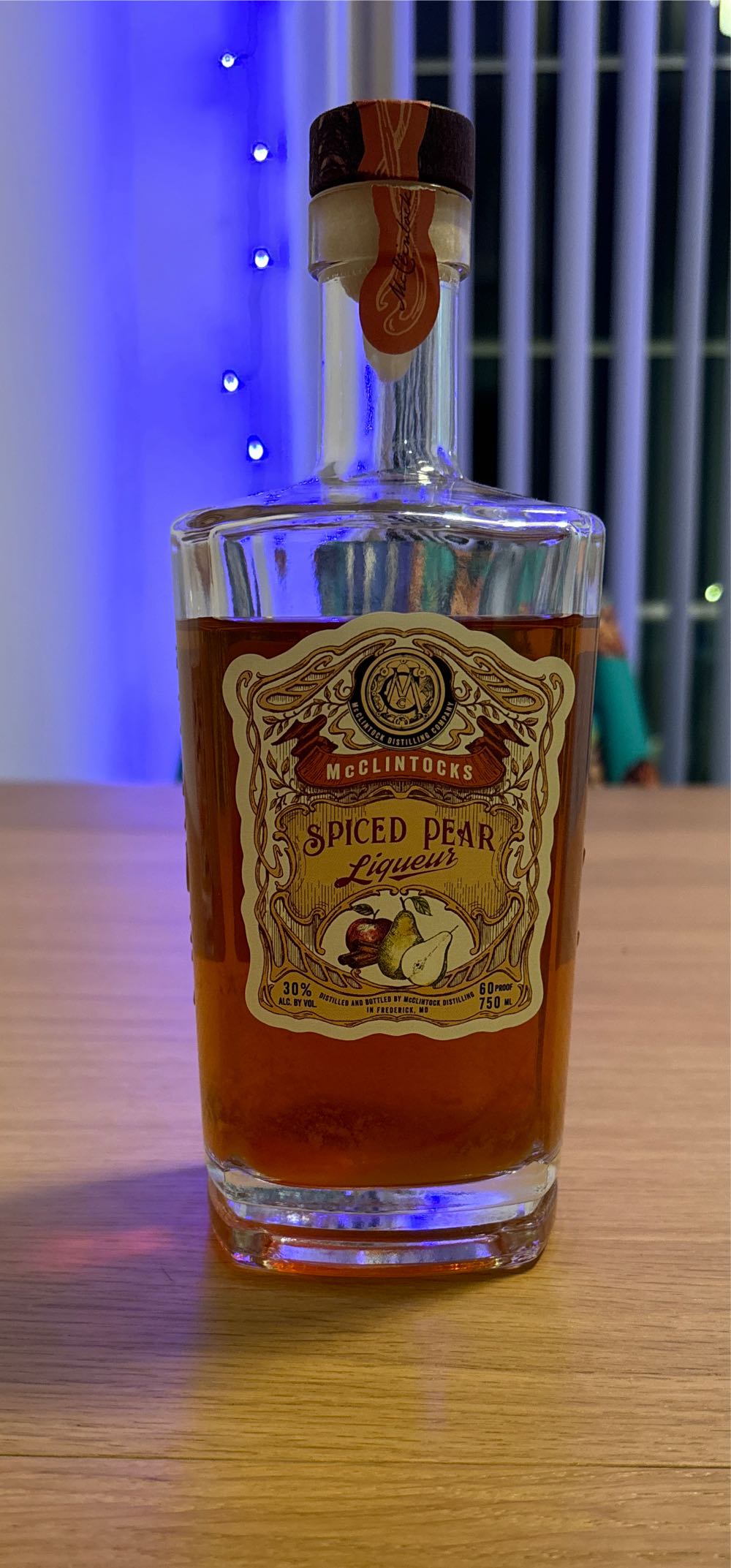 McClintock Spiced Pear - McClintock Distilling (750 mL) alcohol collectible [Barcode 717340417633] - Main Image 2