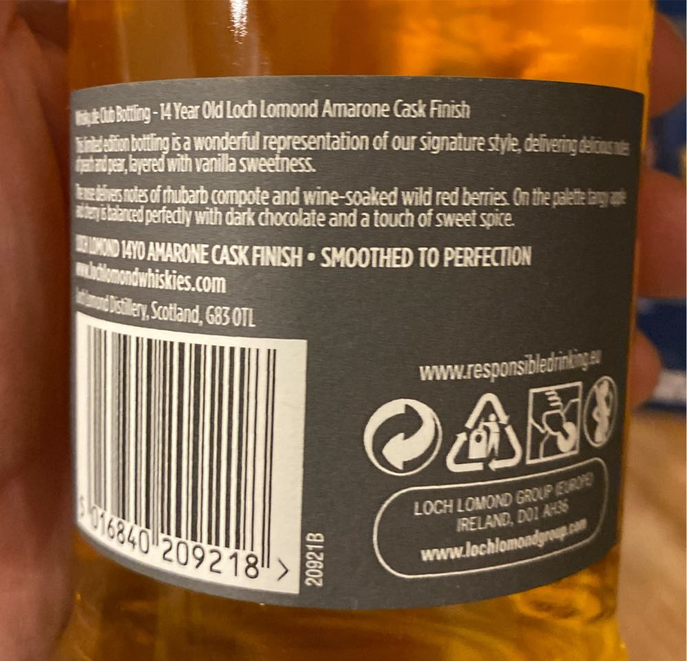 Loch Lomond 12 Case Master - Loch Lomond Distillery (700 mL) alcohol collectible [Barcode 5016840209218] - Main Image 4