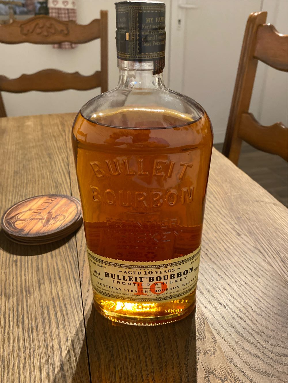 Whisky Bulleit Bourbon 10 Years Old Whiskey Year Frontier Yo 07l 456% 0.7l 10yo - The Bulleit Distilling Co. (700 mL) alcohol collectible [Barcode 5000281048406] - Main Image 2