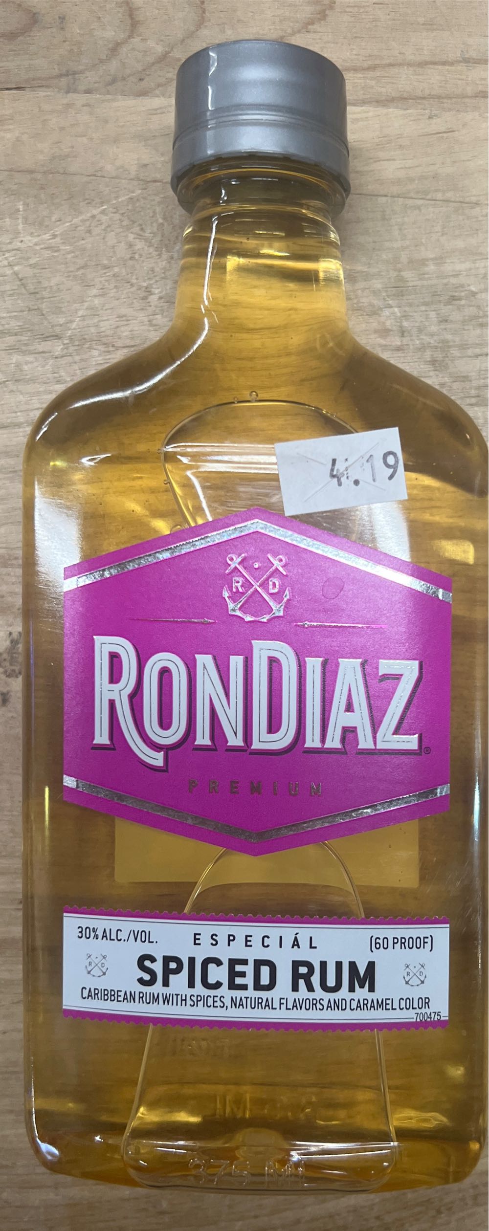 Rondiaz Spiced Rum 375ml  (375 mL) alcohol collectible [Barcode 084279302058] - Main Image 2