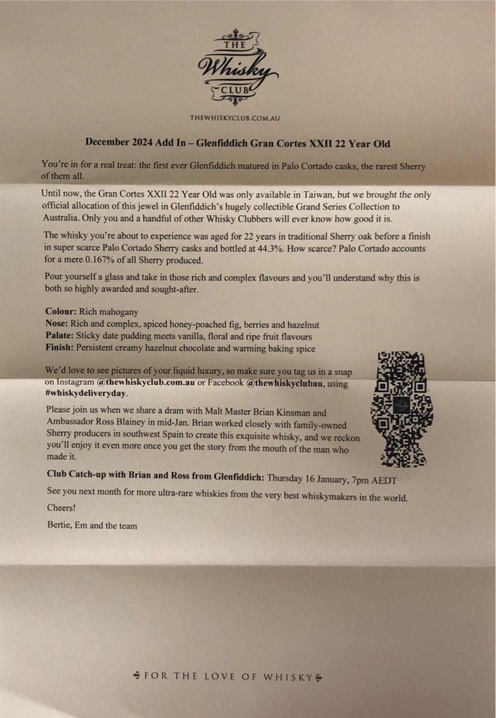 Glenfiddich Gran Cortes XXII 22 Year Old - Glenfiddich Distillery (700 mL) alcohol collectible [Barcode 5010327015910] - Main Image 4