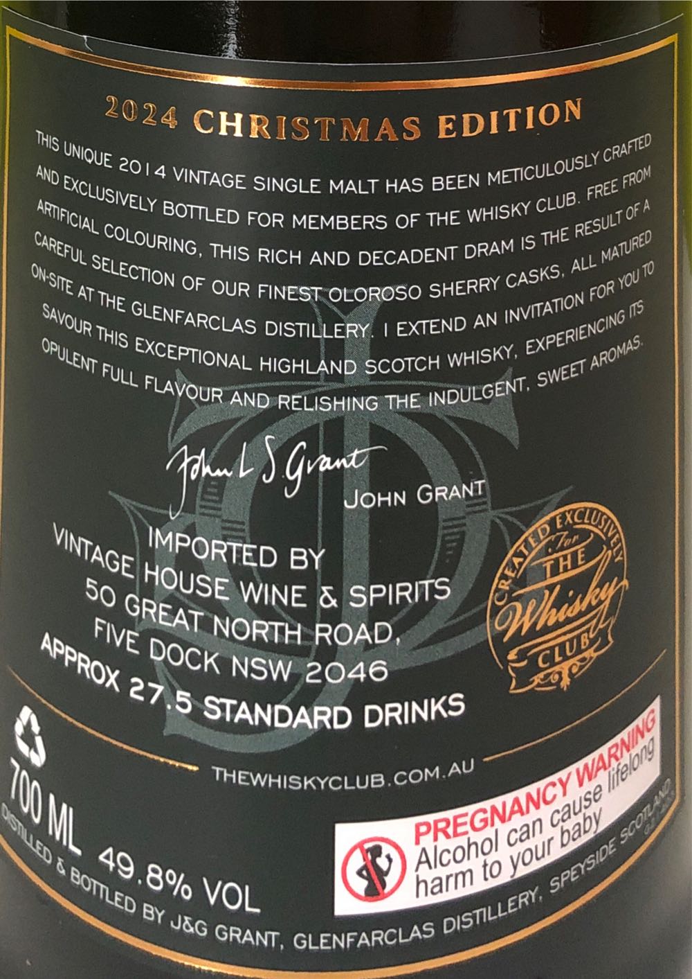 Glenfarclas 2024 Christmas Edition - Glenfarclas Distillery (700 mL) alcohol collectible - Main Image 2