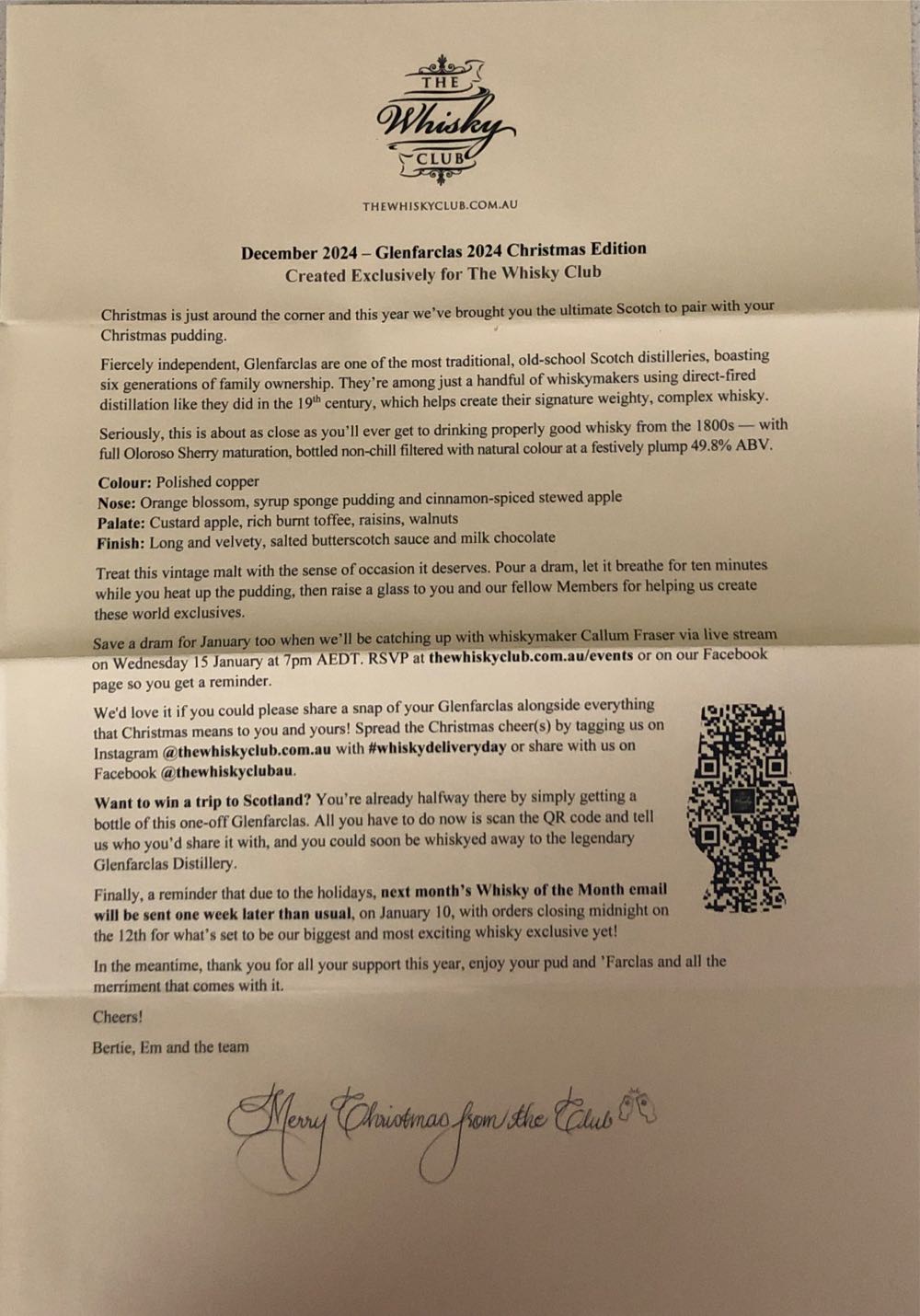 Glenfarclas 2024 Christmas Edition - Glenfarclas Distillery (700 mL) alcohol collectible - Main Image 4