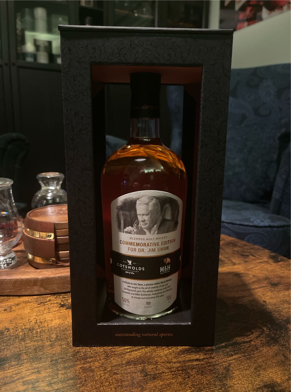Cotswolds Commemorative Edition For Dr. Jim Swan Blended Malt Whisky - The Cotswolds Distillery (700 mL) alcohol collectible [Barcode 5060404512993] - Main Image 2