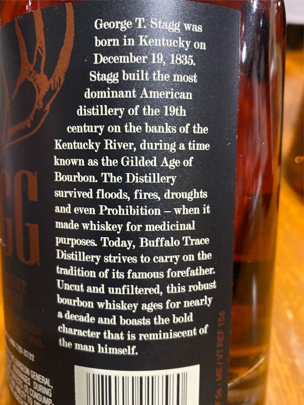 Stagg Barrel and Batch Caramel - Buffalo Trace Distillery (750 mL) alcohol collectible [Barcode 088004018580] - Main Image 2