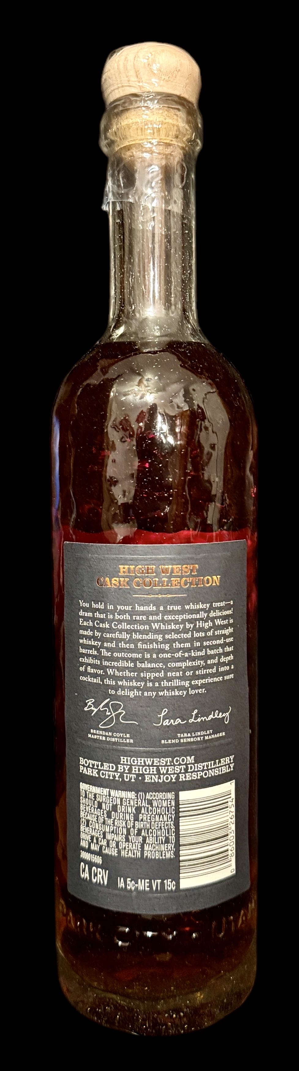 High West Cask Collection - Petite Sirah - High West Distillery (750 mL) alcohol collectible [Barcode 086003267541] - Main Image 2