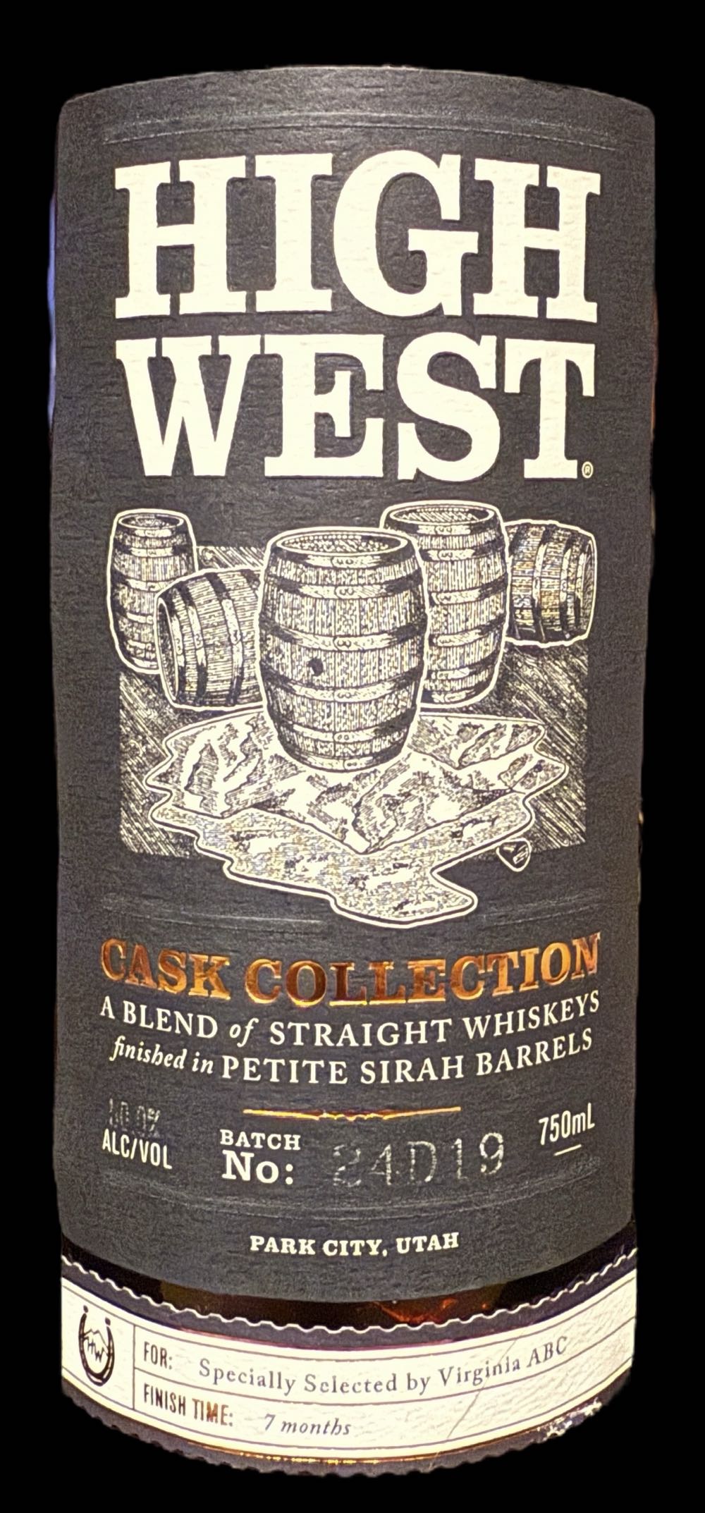 High West Cask Collection - Petite Sirah - High West Distillery (750 mL) alcohol collectible [Barcode 086003267541] - Main Image 3