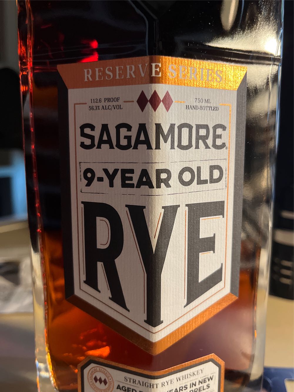 Sagamore Rye Whiskey 9 Year Old Spirit Straight 750ml Reserve Series - Sagamore Spirits (750 mL) alcohol collectible [Barcode 850062521070] - Main Image 2