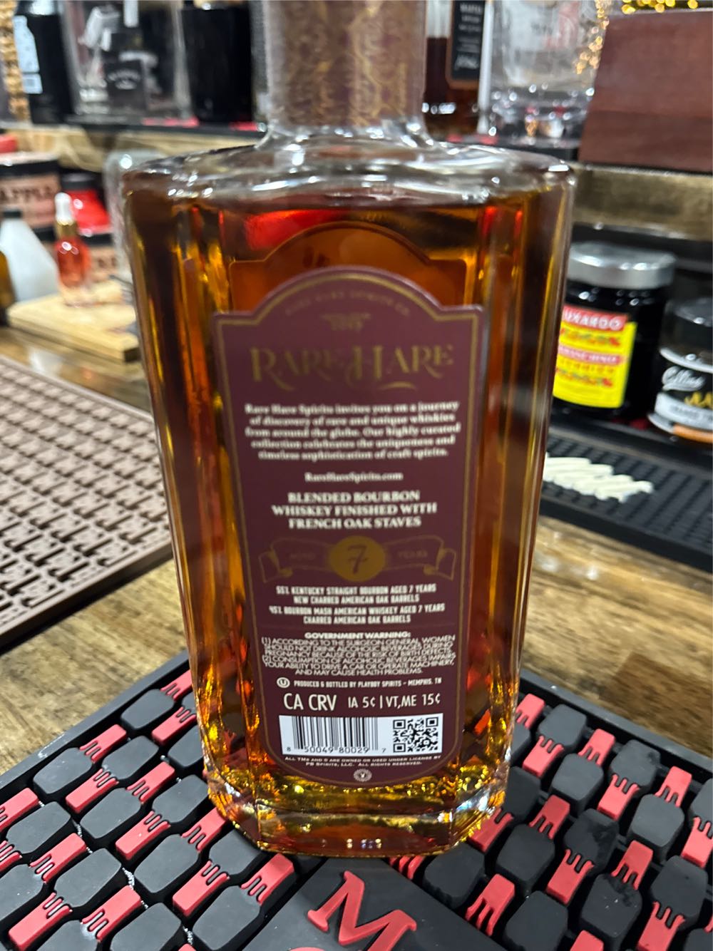 Rare Hare 7 Year Bourbon Whiskey French Oak Stave - Rarehare Spirits (700 mL) alcohol collectible [Barcode 850049800297] - Main Image 2