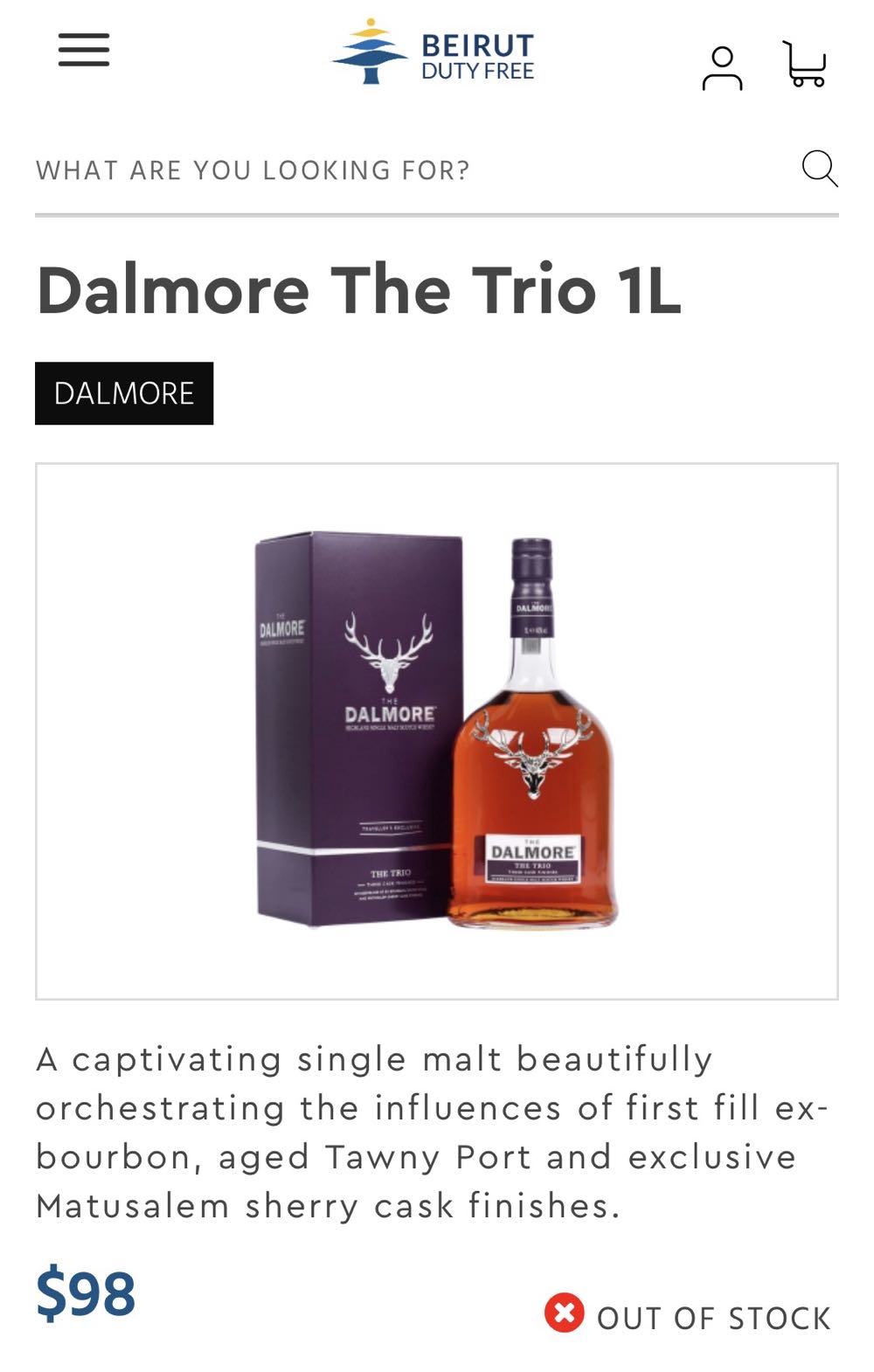 DALMORE The Trio Highland Single Malt Scotch Whisky - The Dalmore Distillery (1 L) alcohol collectible [Barcode 5013967016279] - Main Image 3