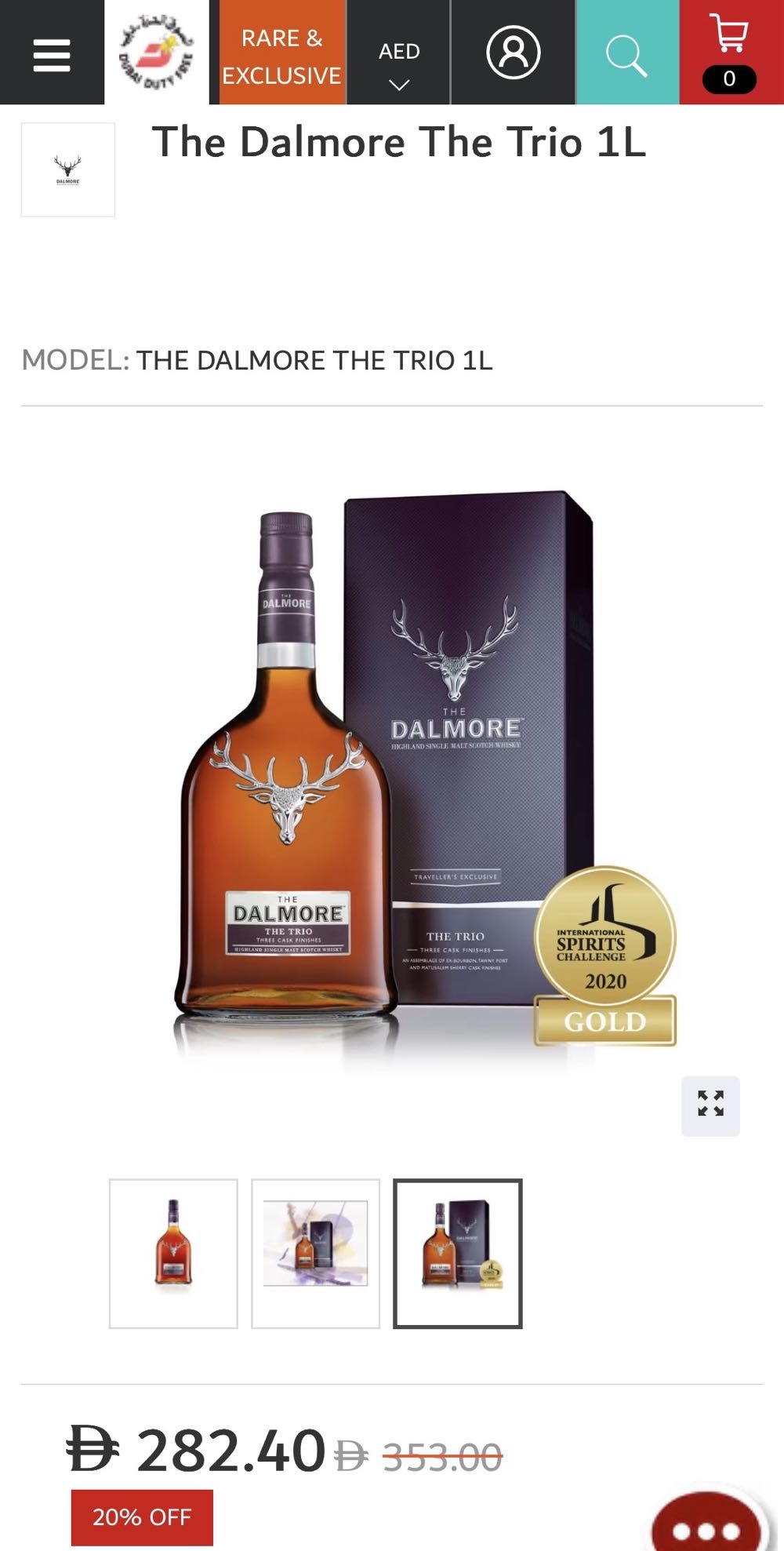 DALMORE The Trio Highland Single Malt Scotch Whisky - The Dalmore Distillery (1 L) alcohol collectible [Barcode 5013967016279] - Main Image 4