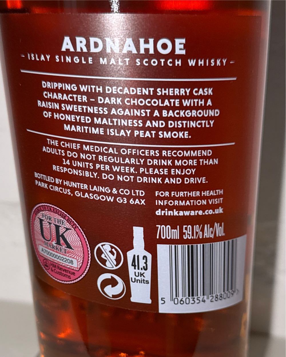 Ardnahoe 5 Years Society 2024 - Ardnahoe Distillery (700 mL) alcohol collectible [Barcode 5060354288009] - Main Image 2