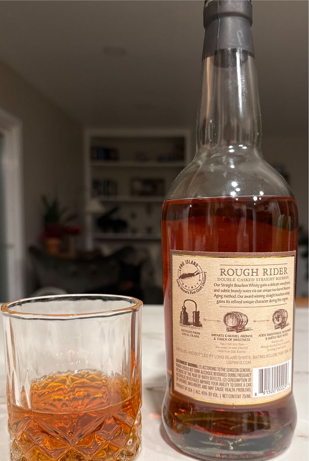 Rough Rider Straight Bourbon Whiskey - Long Island Spirits Distillery (750 mL) alcohol collectible [Barcode 891500002485] - Main Image 2