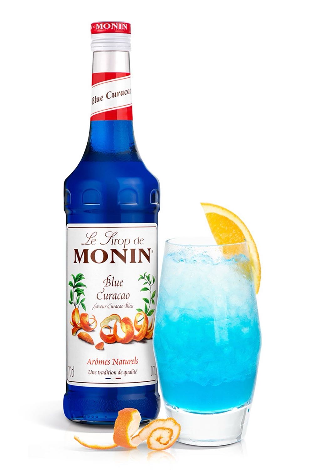 Monin Blue Curacao Siroop - Georges Monin (250 mL) alcohol collectible [Barcode 3052911606564] - Main Image 2