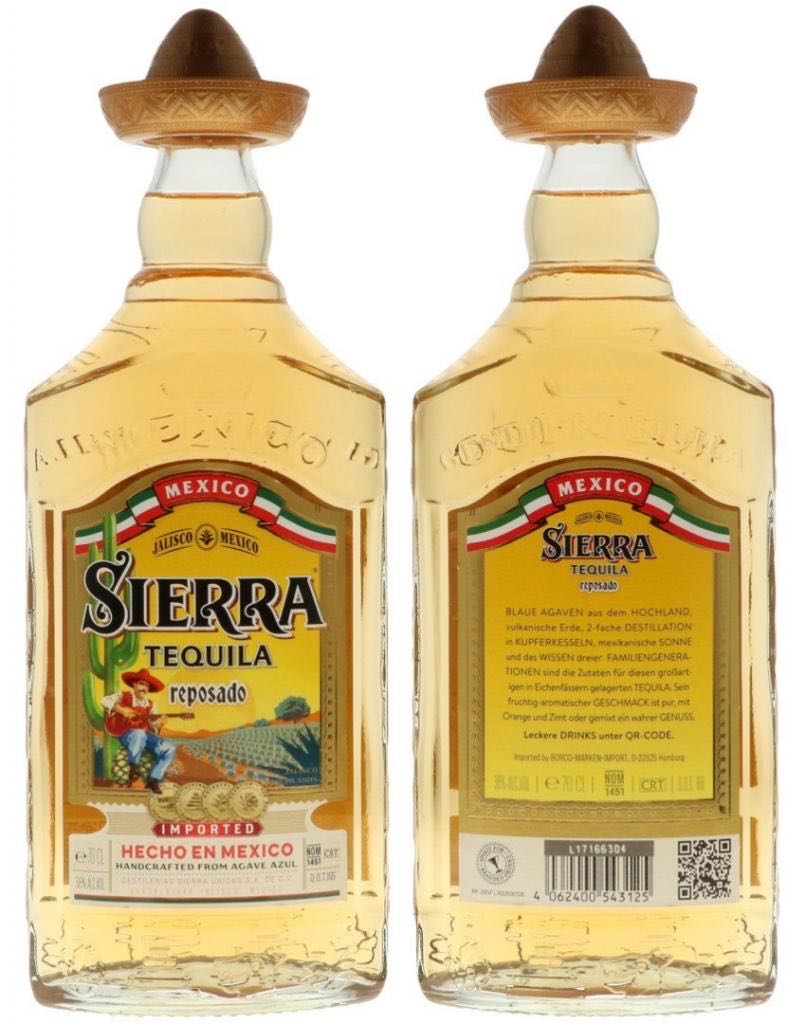 Sierra Tequila Reposado - Destilerias Sierra Unidas S.A. De C.V. (700 mL) alcohol collectible [Barcode 4062400543101] - Main Image 2